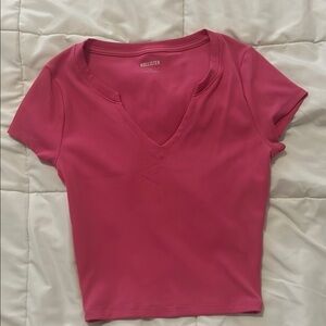 Hollister Pink Fitted Short Sleeve Tee
